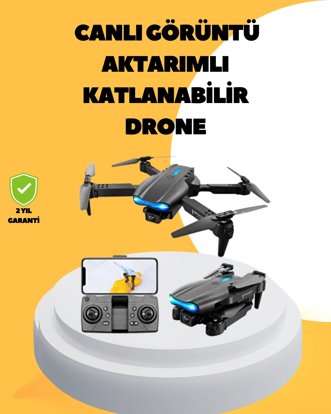BUĞZ Wifi FPV Canlı Görüntü Aktarımlı Katlanabilir Drone