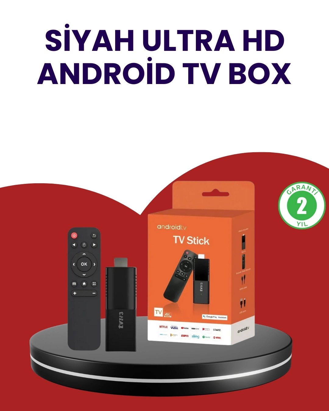 BUĞZ WiFi ve Bluetooth Destekli Android TV Dönüştürücü Stick