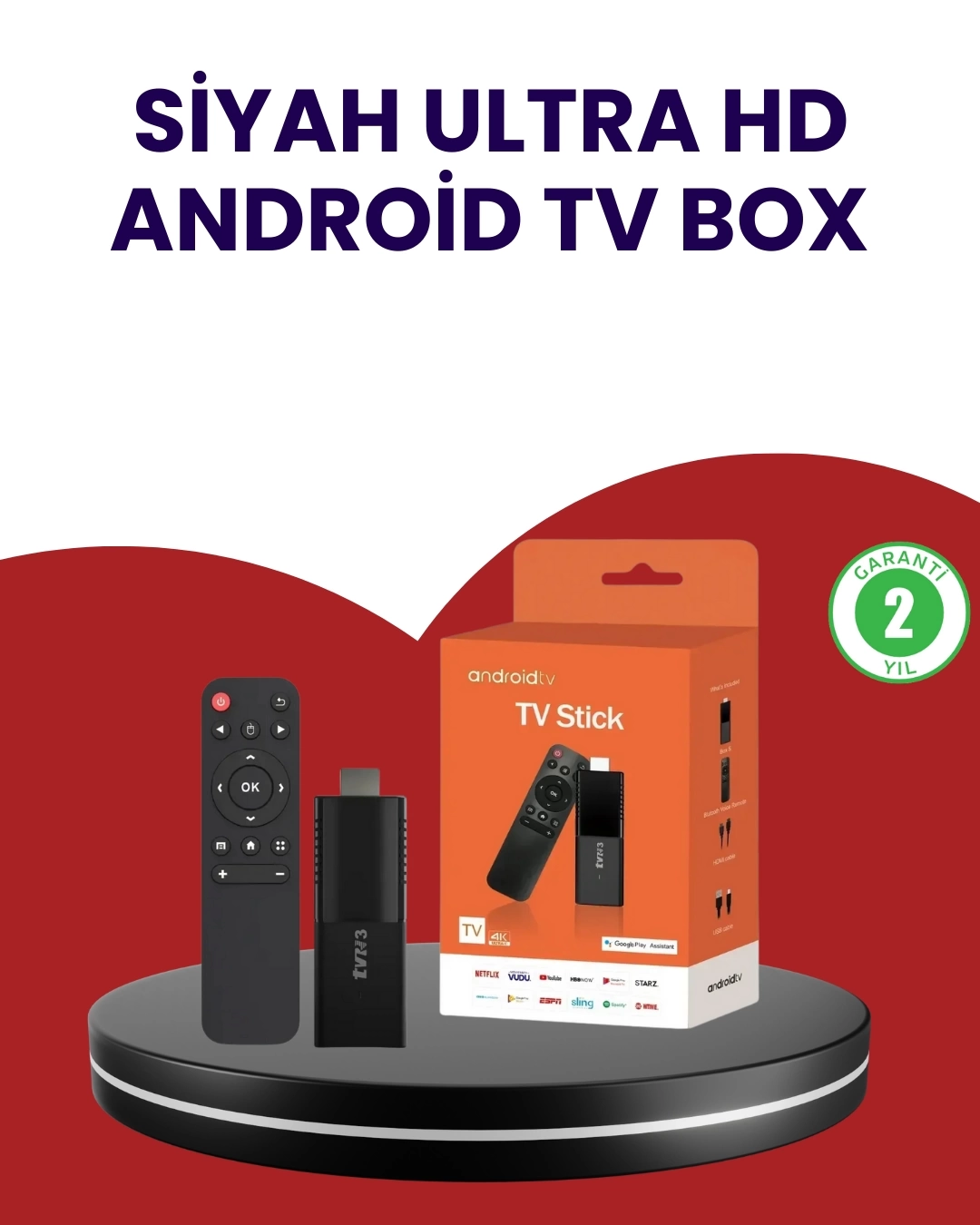 BUĞZ WiFi ve Bluetooth Destekli Android TV Dönüştürücü Stick