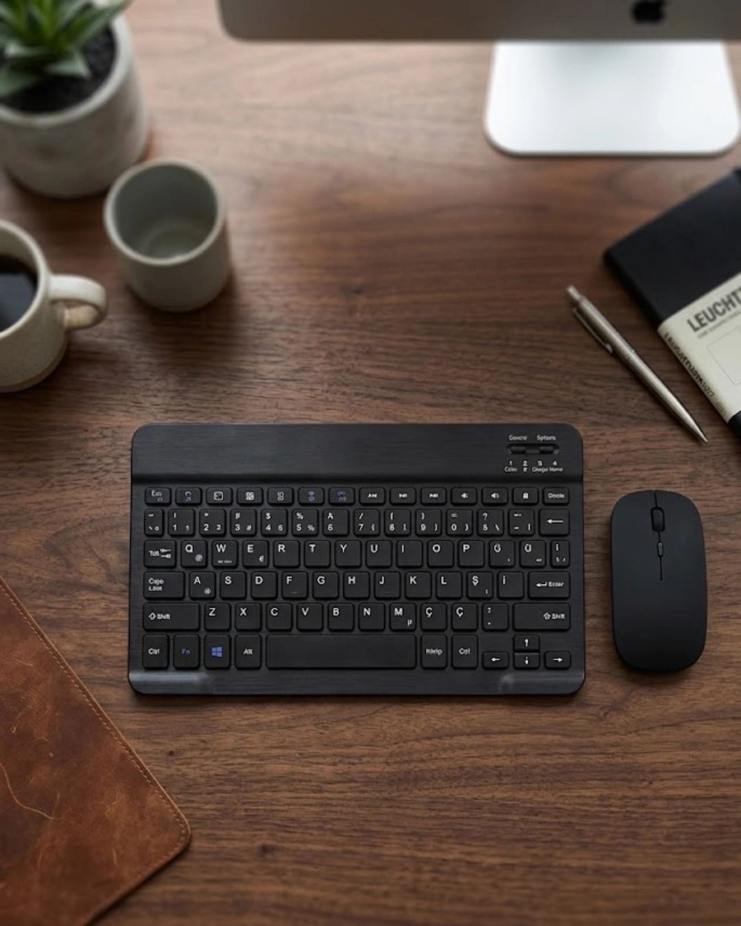 BUĞZ Wireless Klavye Mouse Seti Bluetooth Bağlantılı İnce Tasarım Sessiz Kullanım