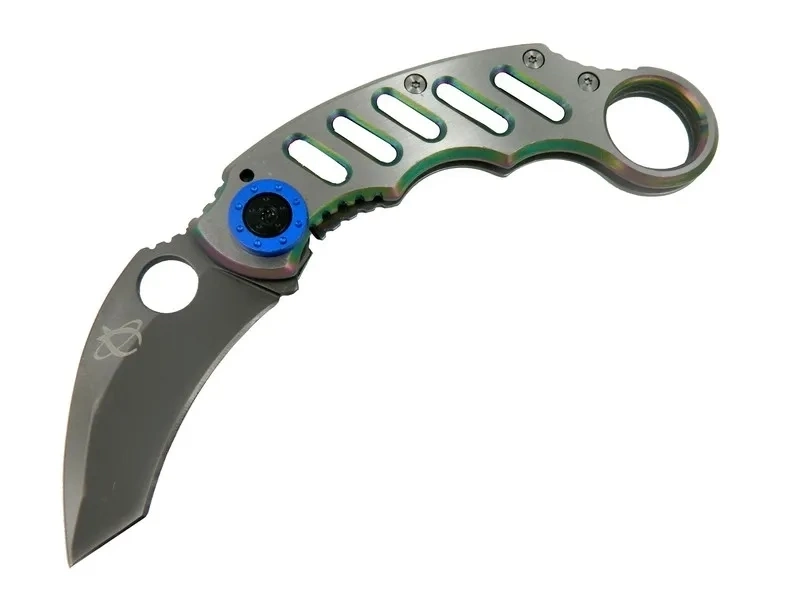 BUĞZ X05bl Gümüş Karambit 17 Cm - Metal Saplı, Manuel