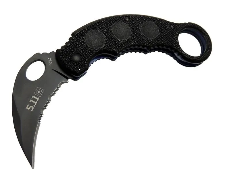 BUĞZ X14 5.11 Siyah Karambit Koleksiyon Çakı 16 Cm - Plastik Sap