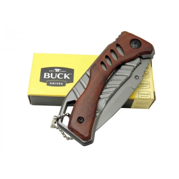 BUĞZ X61 Ahşap Çakı 15,5 Cm Manuel, Kemerlikli