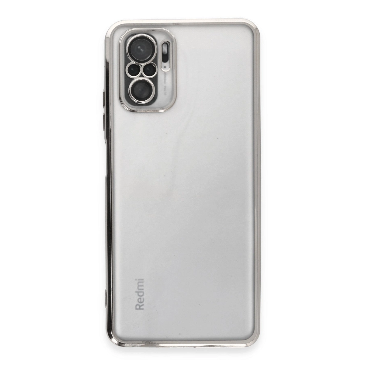BUĞZ Xiaomi Redmi Note 10 Kılıf Razer Lensli Silikon - Gümüş BUĞZ Xiaomi Redmi Note 10 Kılıf Razer Lensli Silikon - Gümüş