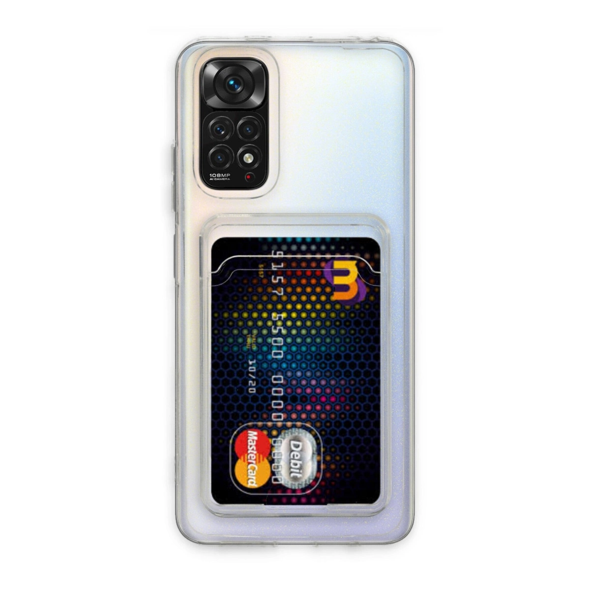 BUĞZ Xiaomi Redmi Note 11 Kılıf Kart Şeffaf Silikon - Şeffaf