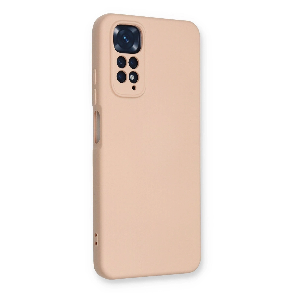 BUĞZ Xiaomi Redmi Note 11 Kılıf Nano İçi Kadife Silikon - Pudra