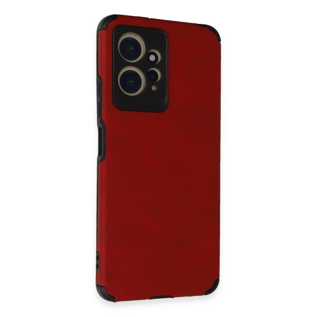 BUĞZ Xiaomi Redmi Note 12 4g Kılıf Loop Deri Silikon - Kırmızı
