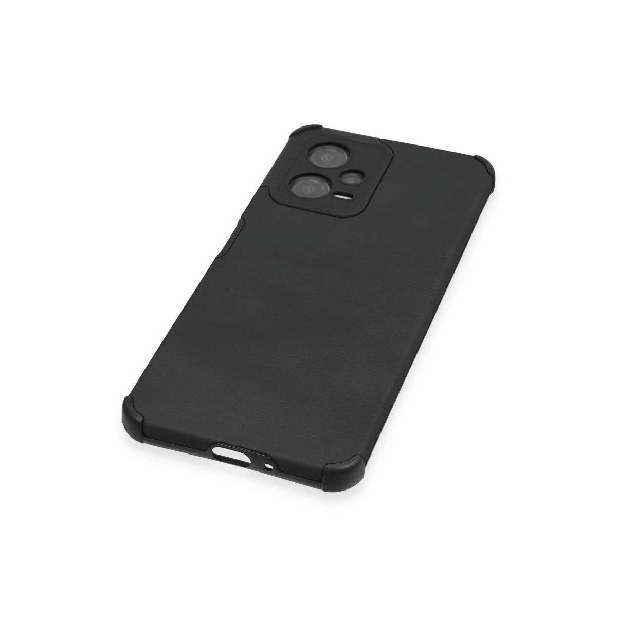 BUĞZ Xiaomi Redmi Note 12 5g Kılıf Loop Deri Silikon - Siyah