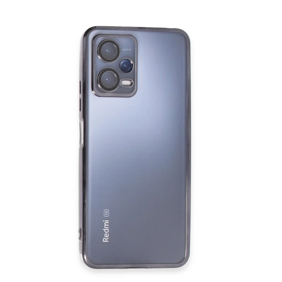 BUĞZ Xiaomi Redmi Note 12 5g Kılıf Razer Lensli Silikon - Siyah