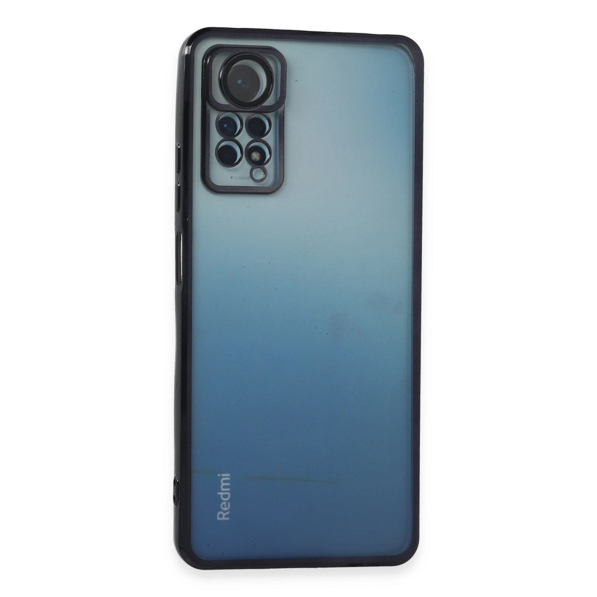 BUĞZ Xiaomi Redmi Note 12 Pro 4g Kılıf Razer Lensli Silikon - Siyah