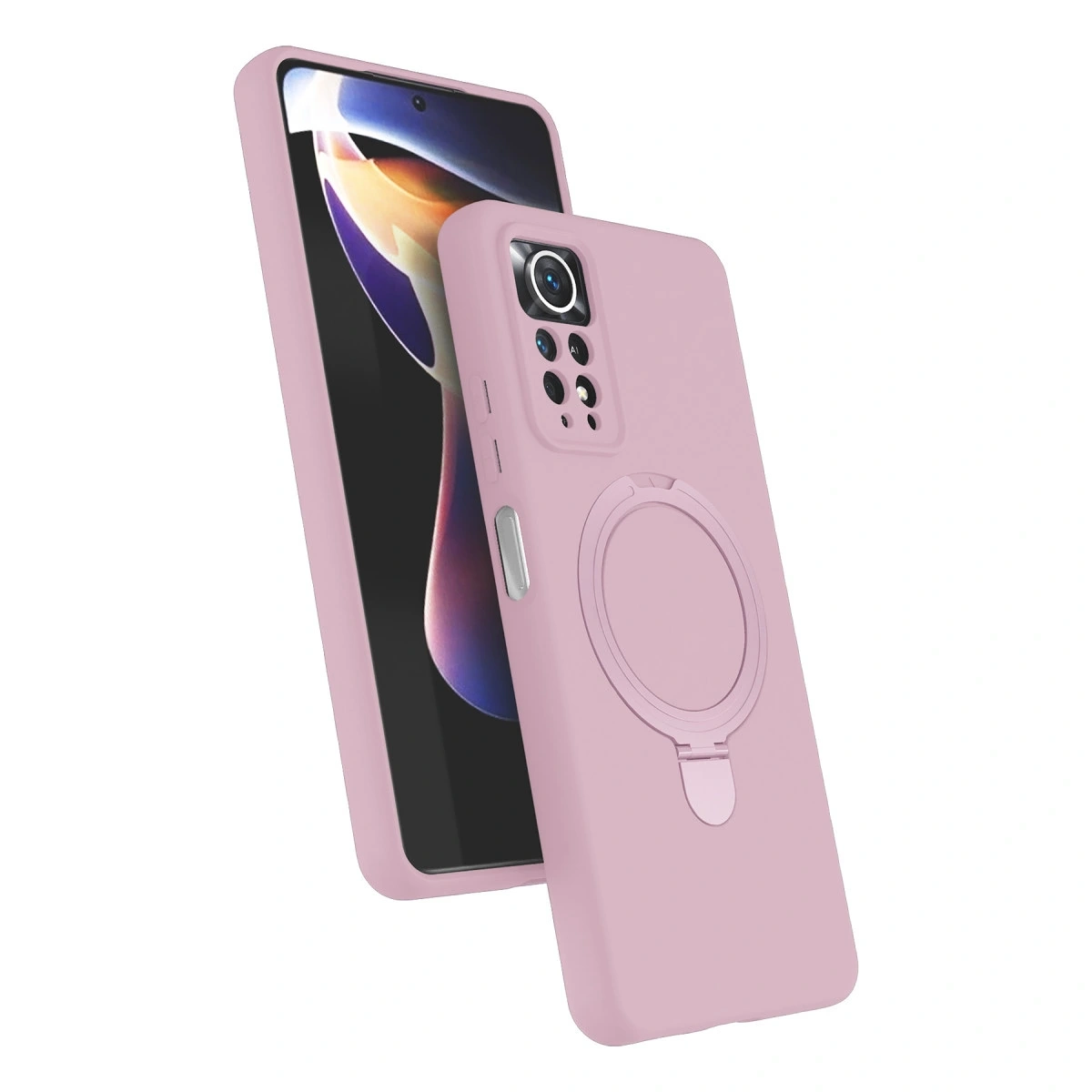 BUĞZ Xiaomi Redmi Note 12 Pro 4g Regal Magsafe Standlı Kapak - Açık Pembe