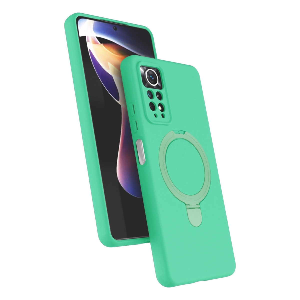 BUĞZ Xiaomi Redmi Note 12 Pro 4g Regal Magsafe Standlı Kapak - Yeşil