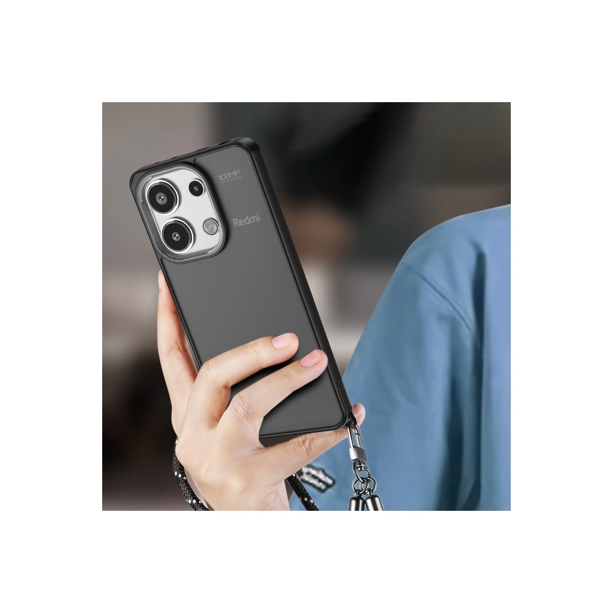 BUĞZ Xiaomi Redmi Note 13 4g Kılıf Elegant Kapak - Siyah BUĞZ Xiaomi Redmi Note 13 4g Kılıf Elegant Kapak - Siyah