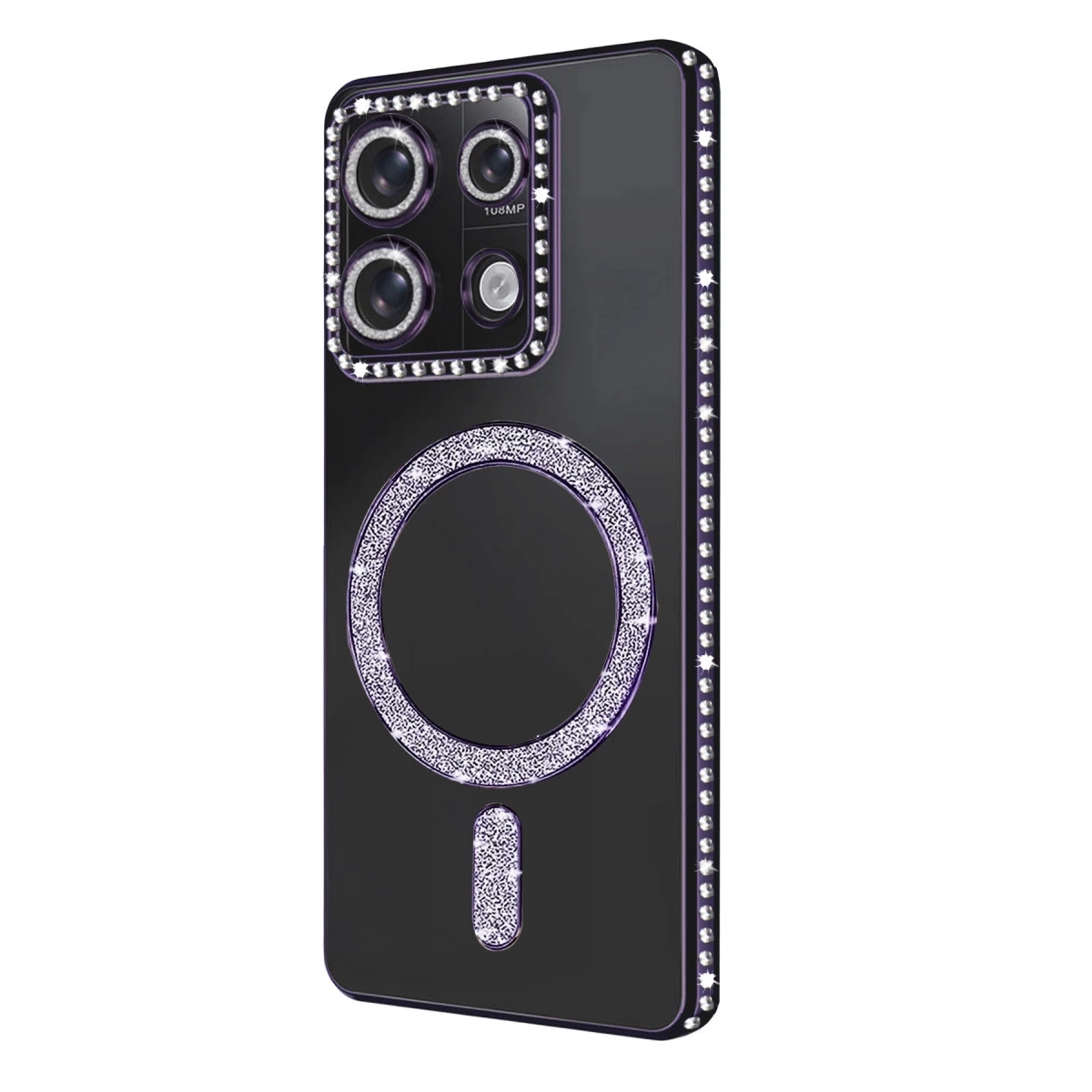 BUĞZ Xiaomi Redmi Note 13 Pro 4g Joke Simli Magneticsafe Kılıf - Derin Mor BUĞZ Xiaomi Redmi Note 13 Pro 4g Joke Simli Magneticsafe Kılıf - Derin Mor