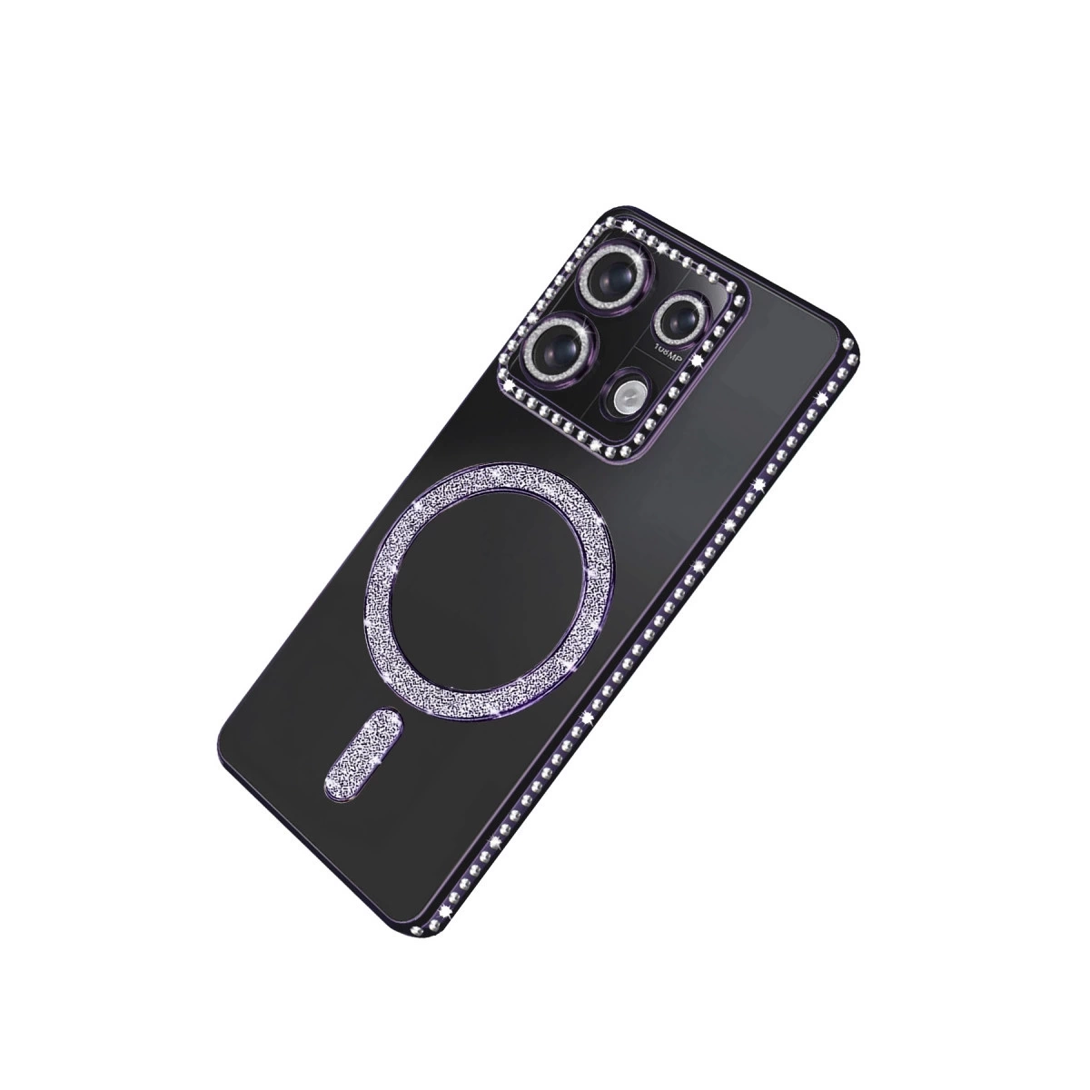 BUĞZ Xiaomi Redmi Note 13 Pro 4g Joke Simli Magneticsafe Kılıf - Derin Mor BUĞZ Xiaomi Redmi Note 13 Pro 4g Joke Simli Magneticsafe Kılıf - Derin Mor