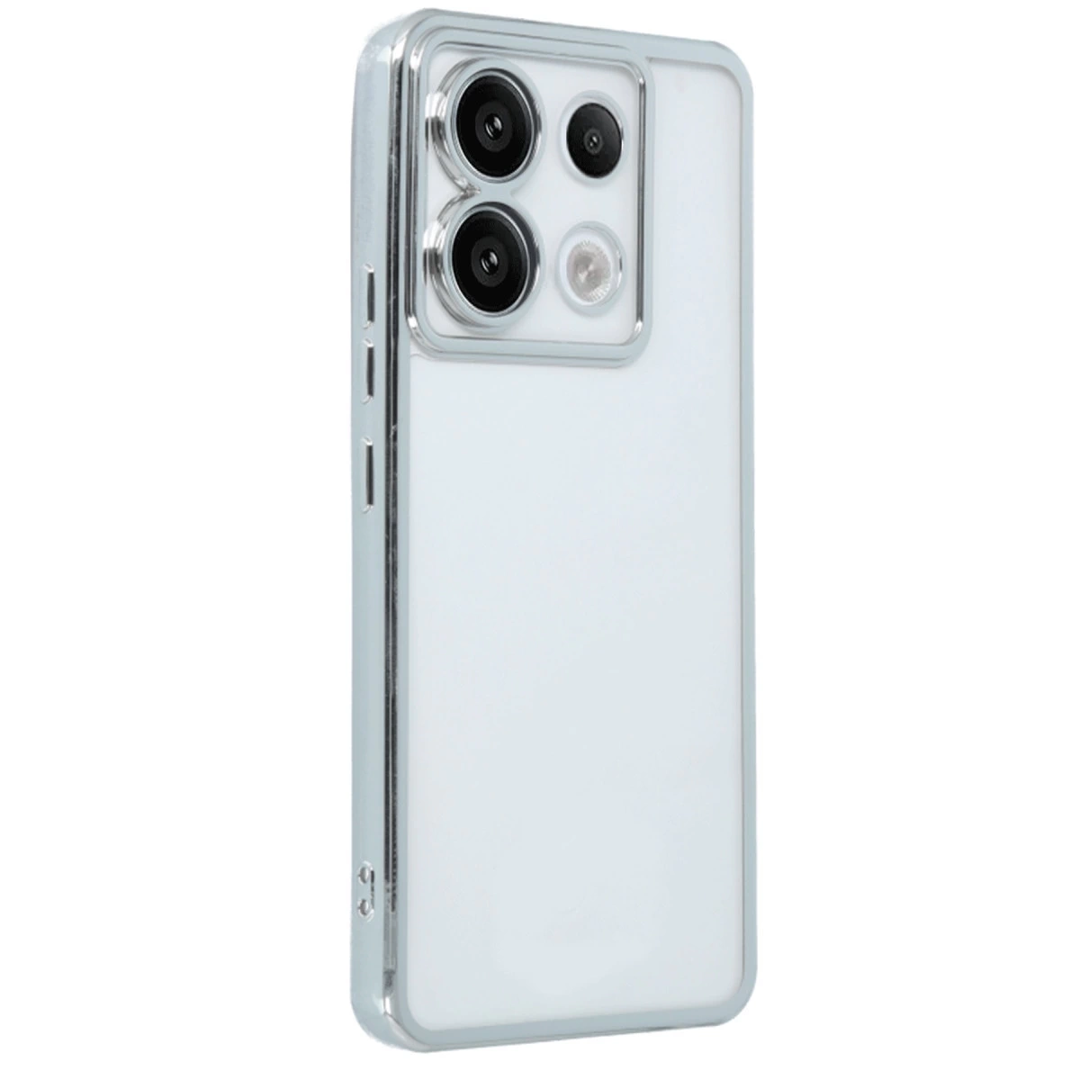 BUĞZ Xiaomi Redmi Note 13 Pro 4g Kılıf Razer Lensli Silikon - Gümüş BUĞZ Xiaomi Redmi Note 13 Pro 4g Kılıf Razer Lensli Silikon - Gümüş
