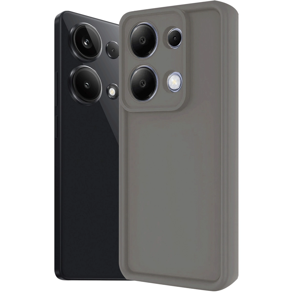 BUĞZ Xiaomi Redmi Note 13 Pro 4g Kılıf Viera Silikon - Gri