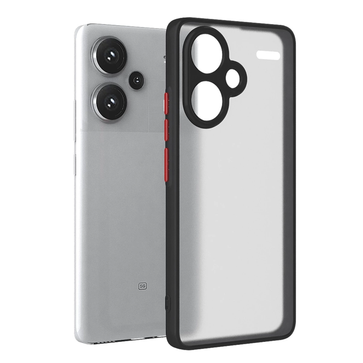 BUĞZ Xiaomi Redmi Note 13 Pro Plus Kılıf Montreal Silikon Kapak - Siyah