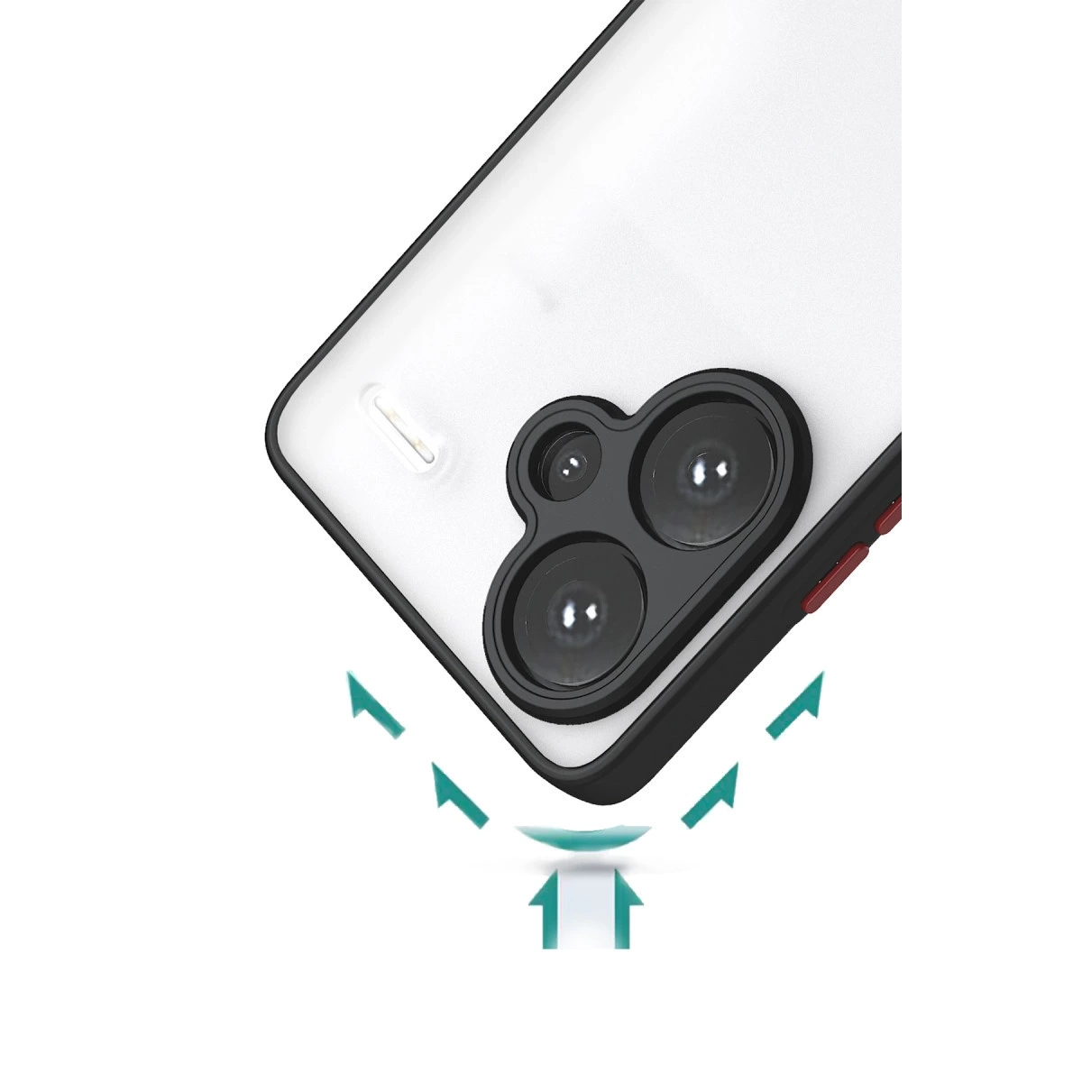 BUĞZ Xiaomi Redmi Note 13 Pro Plus Kılıf Montreal Silikon Kapak - Siyah