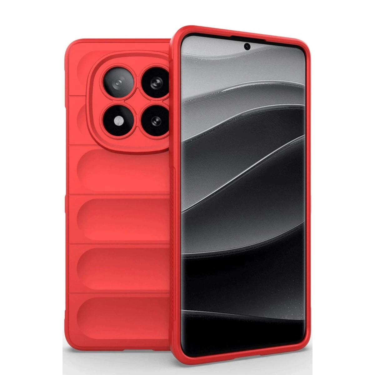 BUĞZ Xiaomi Redmi Note 14 Pro 4g Kılıf Optimum Silikon - Kırmızı