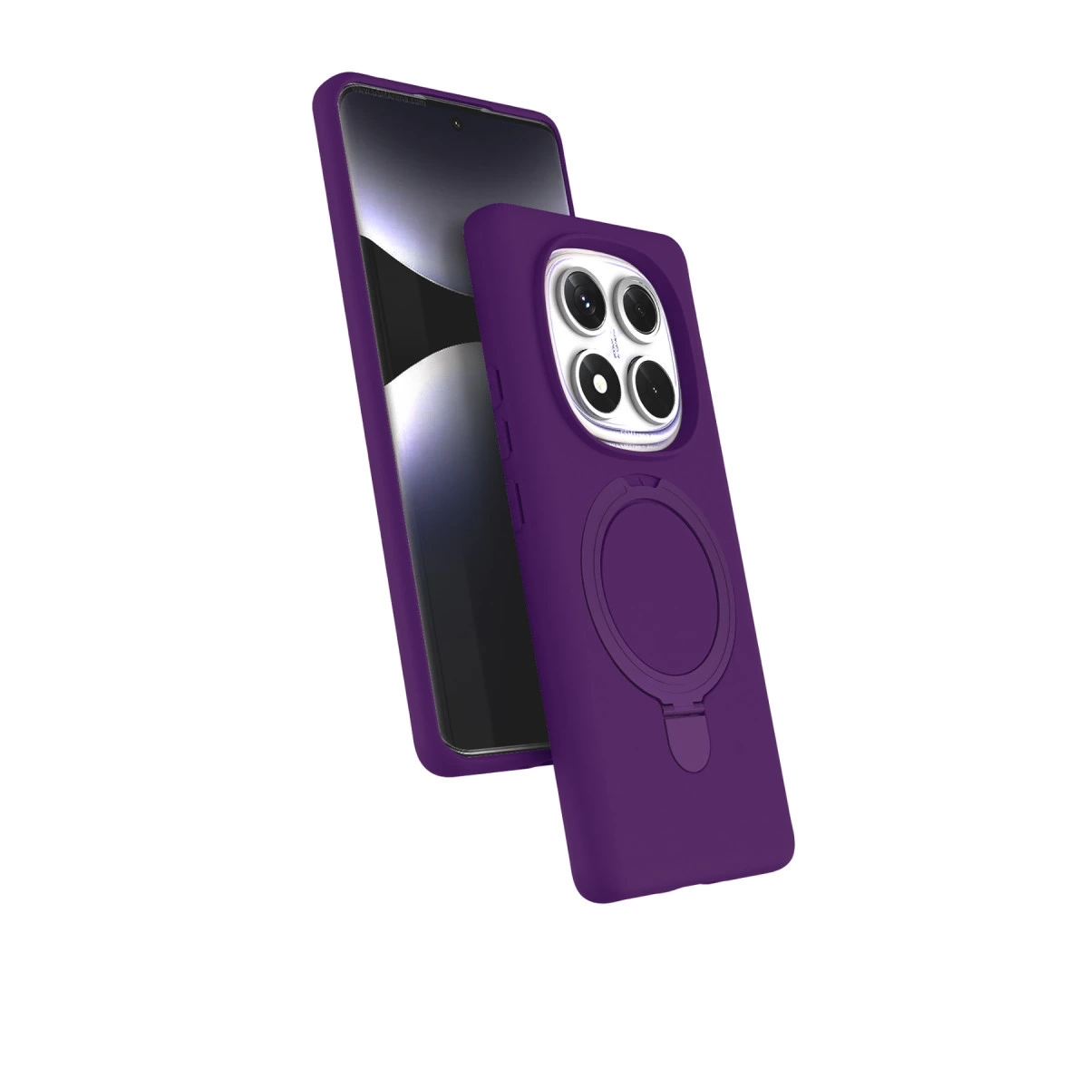 BUĞZ Xiaomi Redmi Note 14 Pro 4g Regal Magsafe Standlı Kapak - Derin Mor