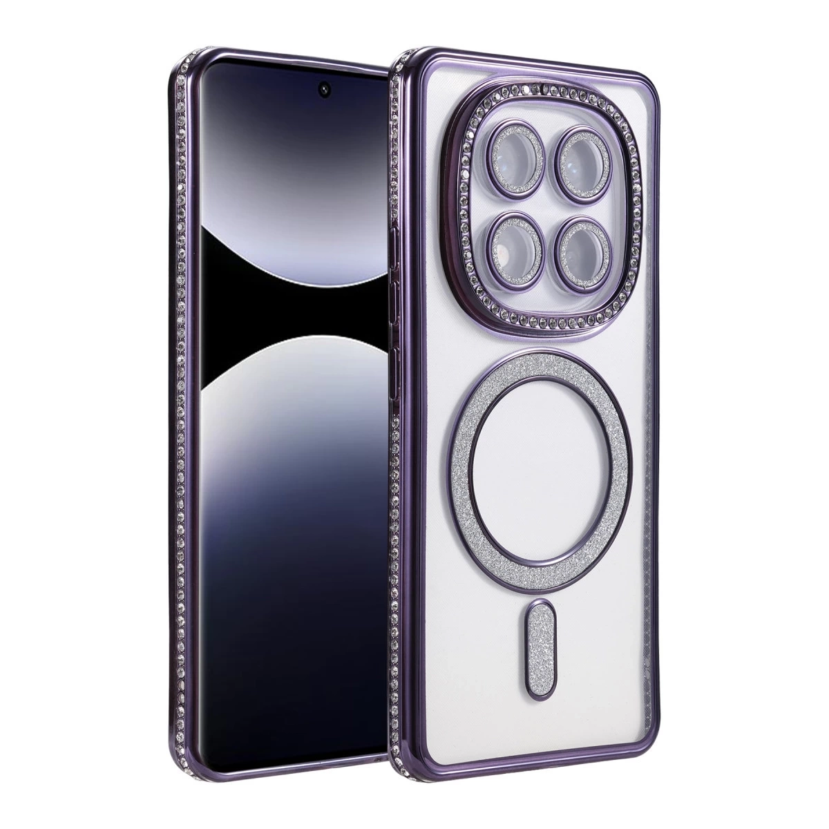 BUĞZ Xiaomi Redmi Note 14 Pro 5g Joke Simli Magneticsafe Kılıf - Derin Mor