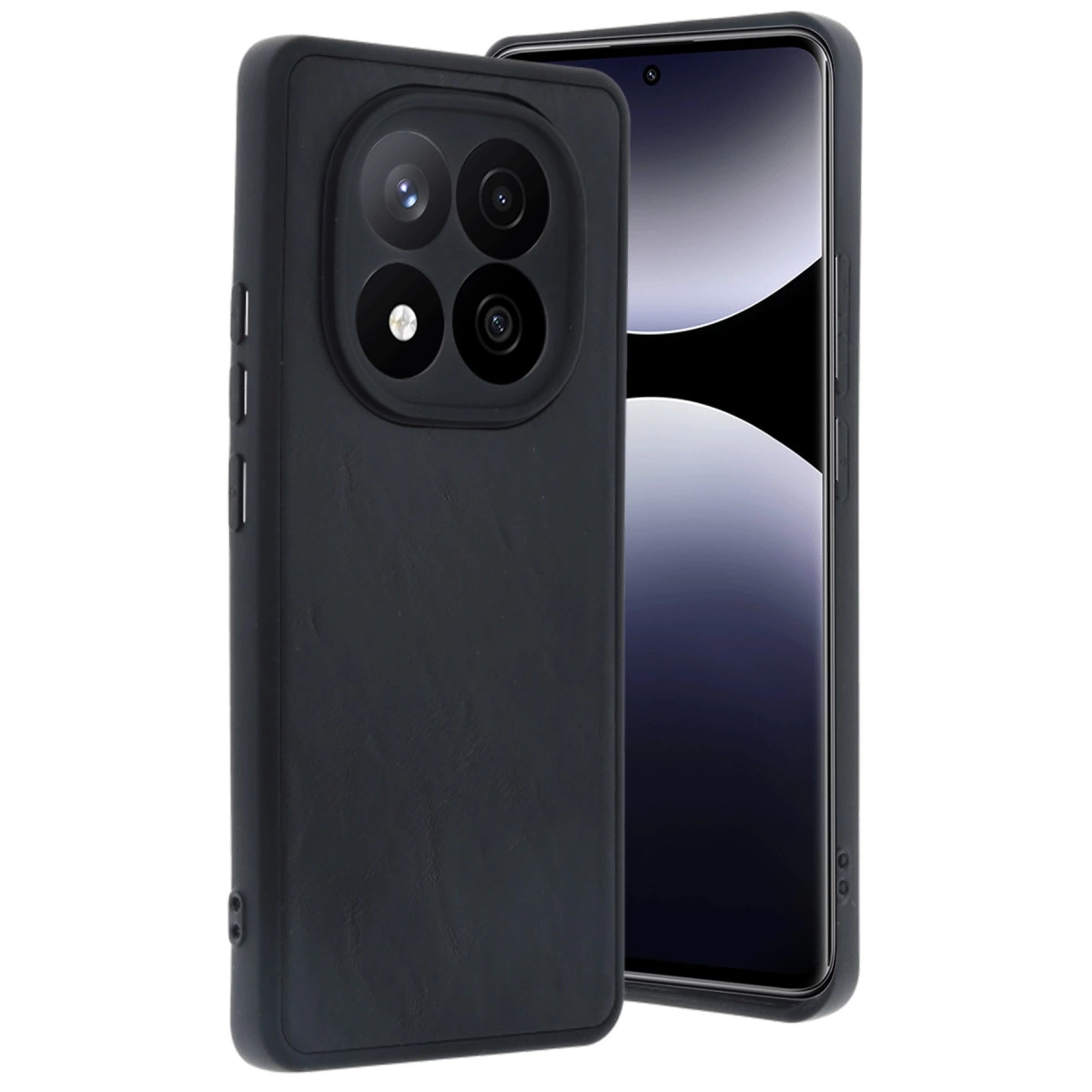 BUĞZ Xiaomi Redmi Note 14 Pro 5g Kılıf Aras Deri Kapak - Siyah