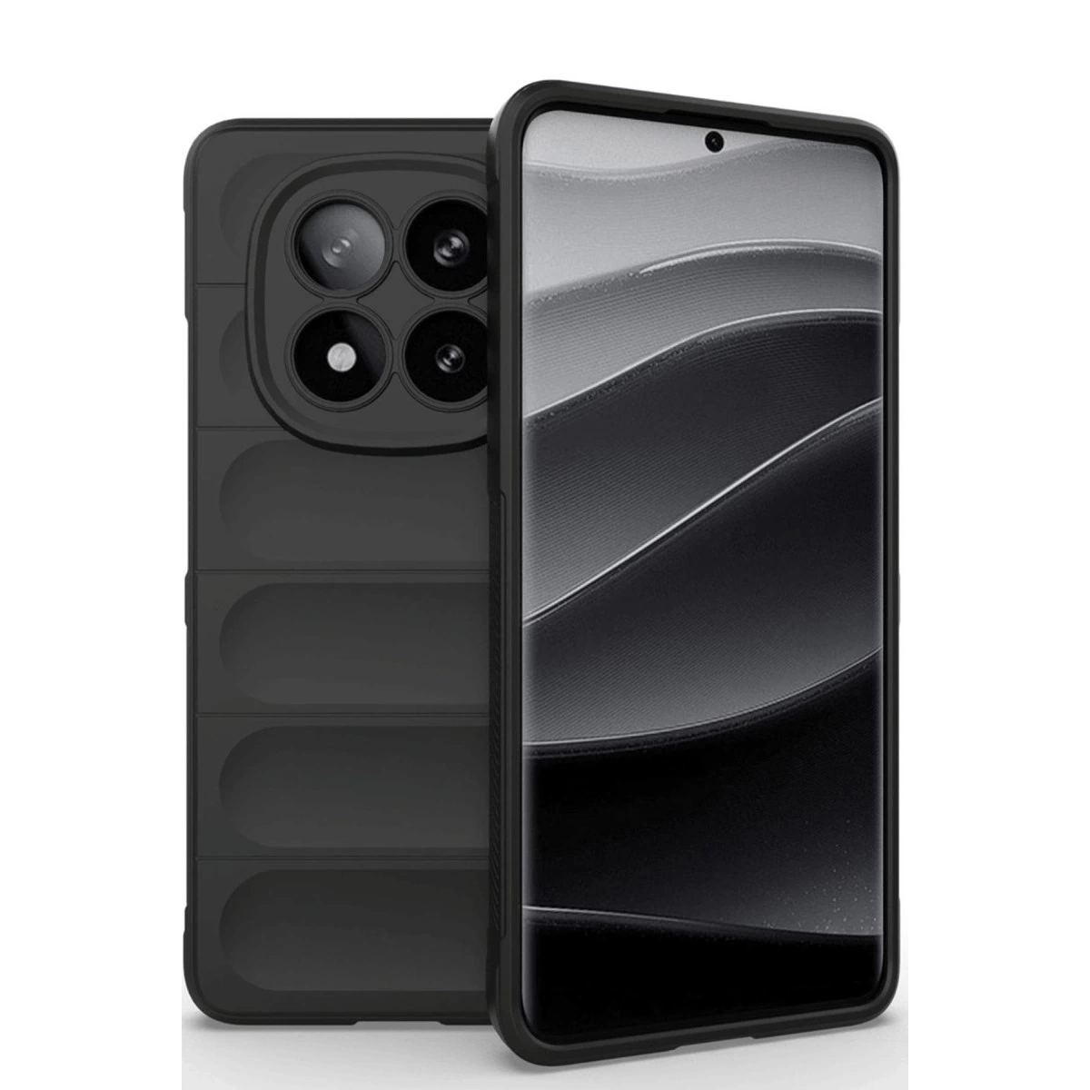 BUĞZ Xiaomi Redmi Note 14 Pro 5g Kılıf Optimum Silikon - Siyah