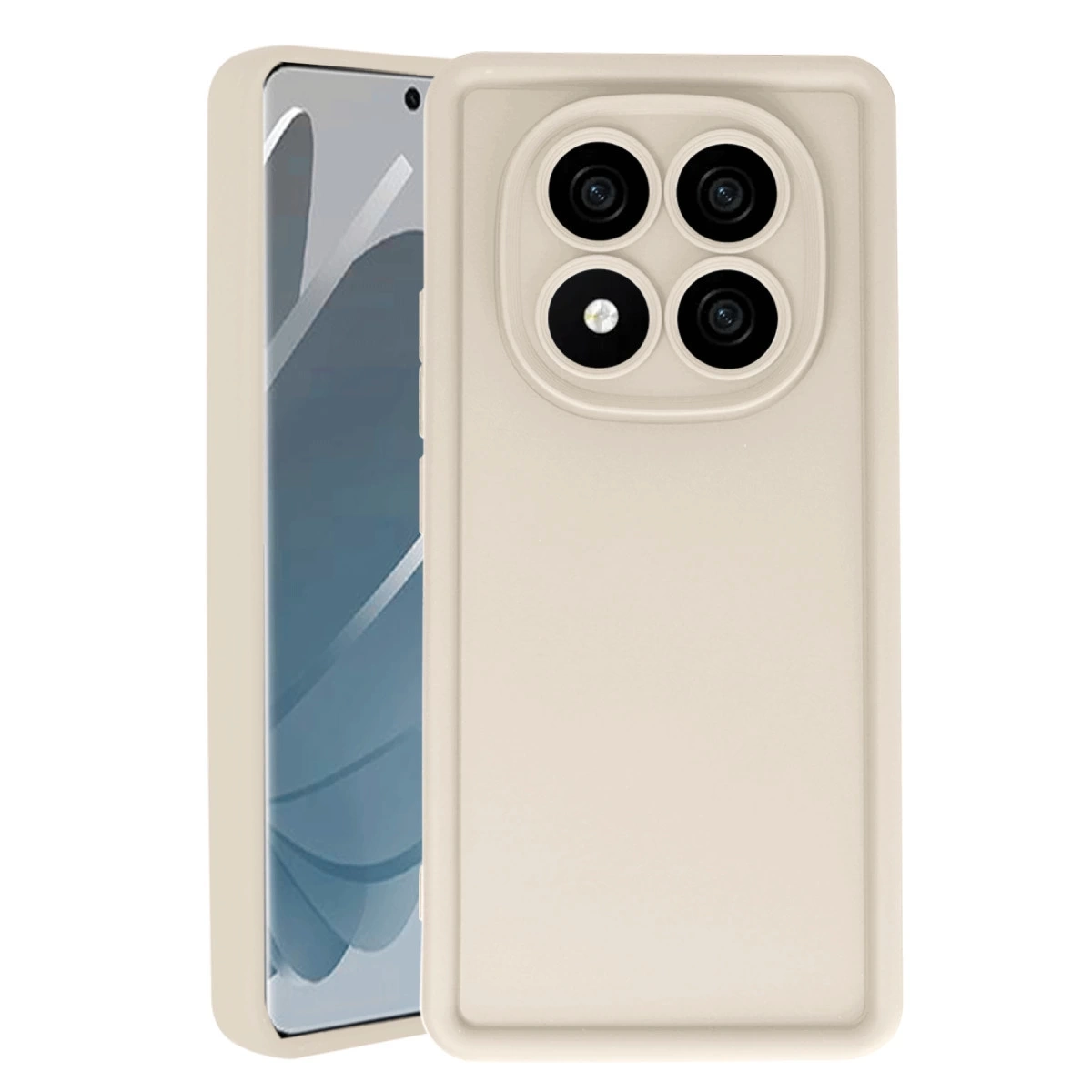 BUĞZ Xiaomi Redmi Note 14 Pro 5g Kılıf Viera Silikon - Krem