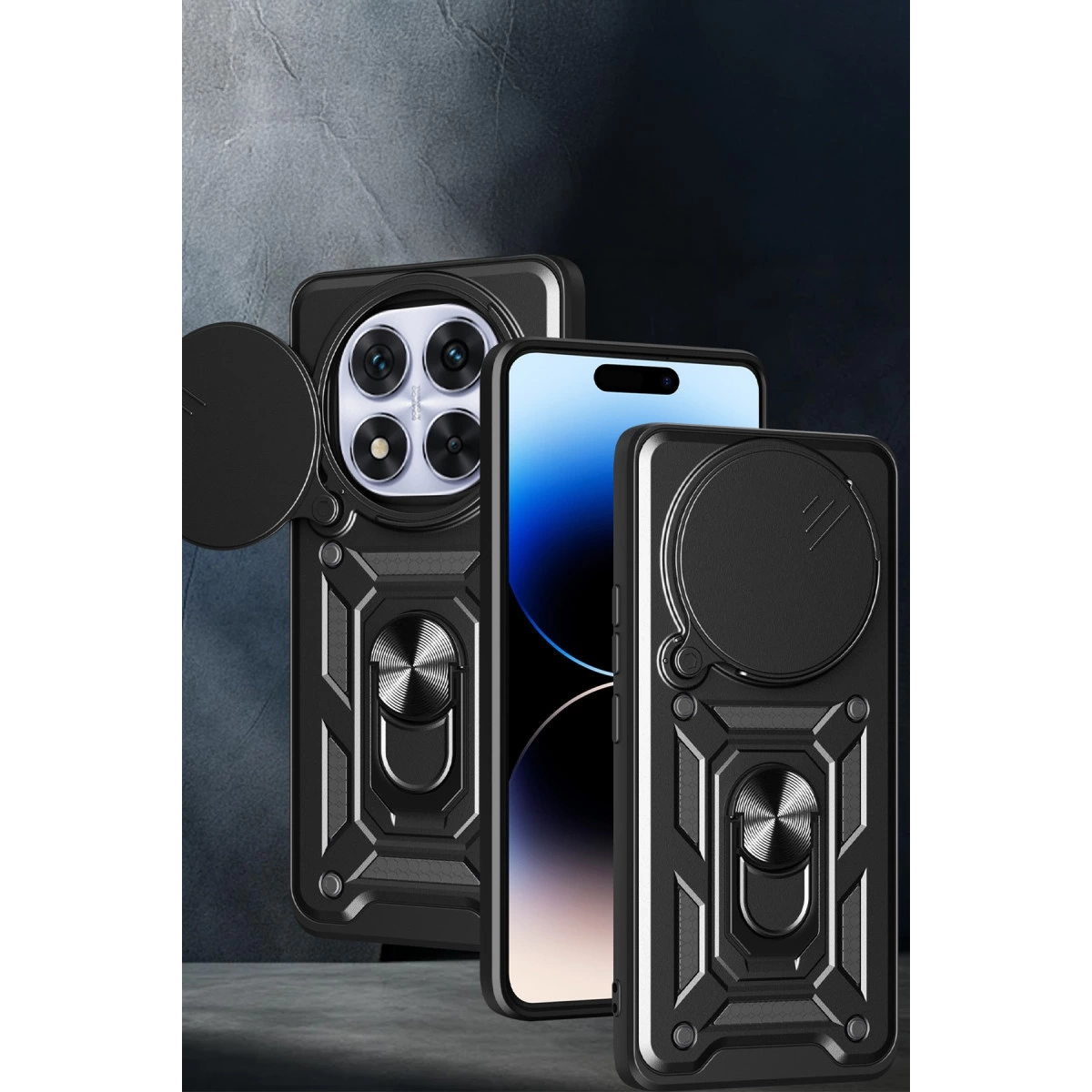 BUĞZ Xiaomi Redmi Note 14 Pro Plus Kılıf Pars Lens Yüzüklü Silikon - Yeşil