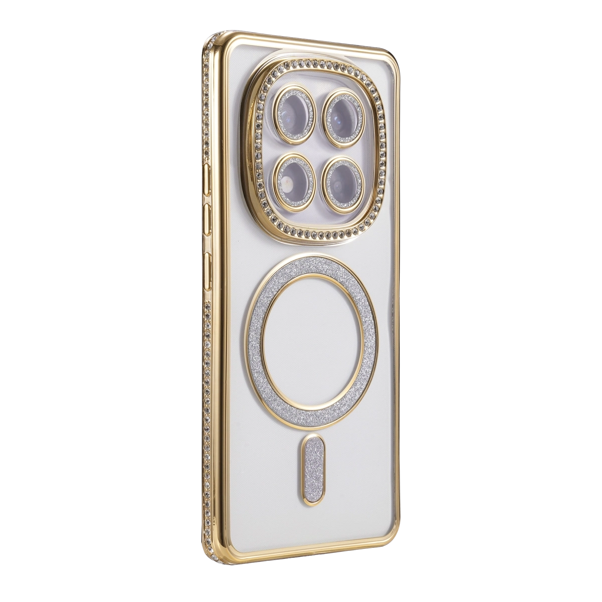BUĞZ Xiaomi Redmi Note 15 4g Joke Simli Magneticsafe Kılıf - Gold