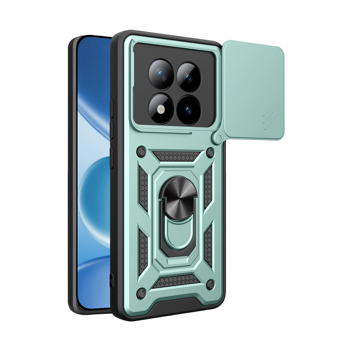 BUĞZ Xiaomi Redmi Note 15 Pro 4g Pars Lens Yüzüklü Silikon - Yeşil