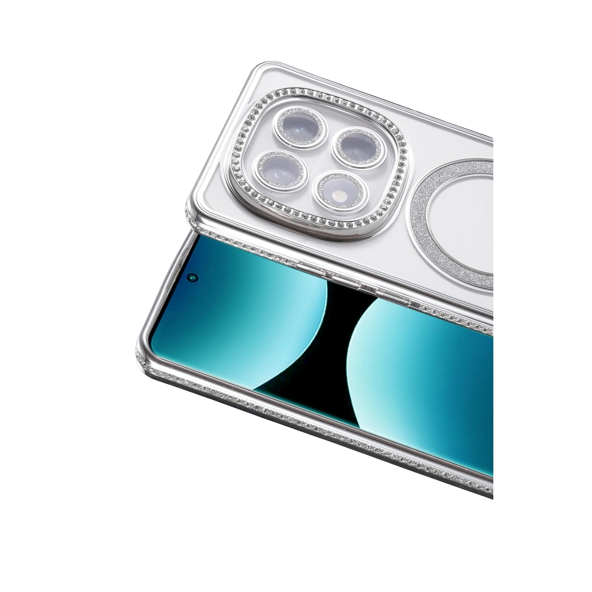 BUĞZ Xiaomi Redmi Note 15 Pro 5g Joke Simli Magneticsafe Kılıf - Gümüş