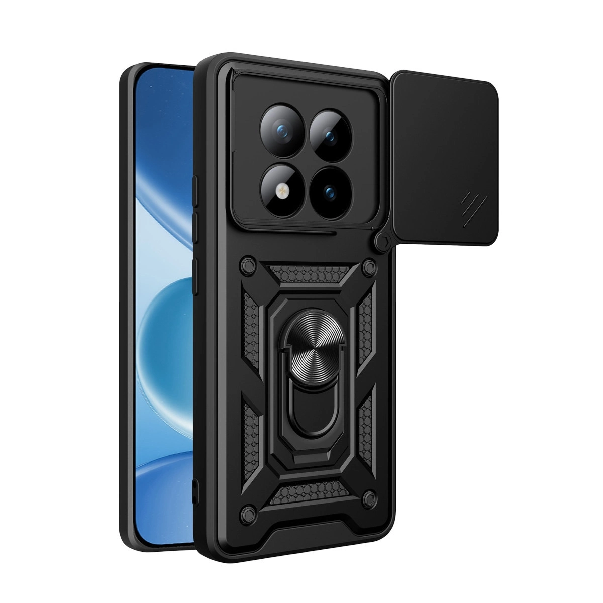 BUĞZ Xiaomi Redmi Note 15 Pro Plus 5g Pars Lens Yüzüklü Silikon - Siyah