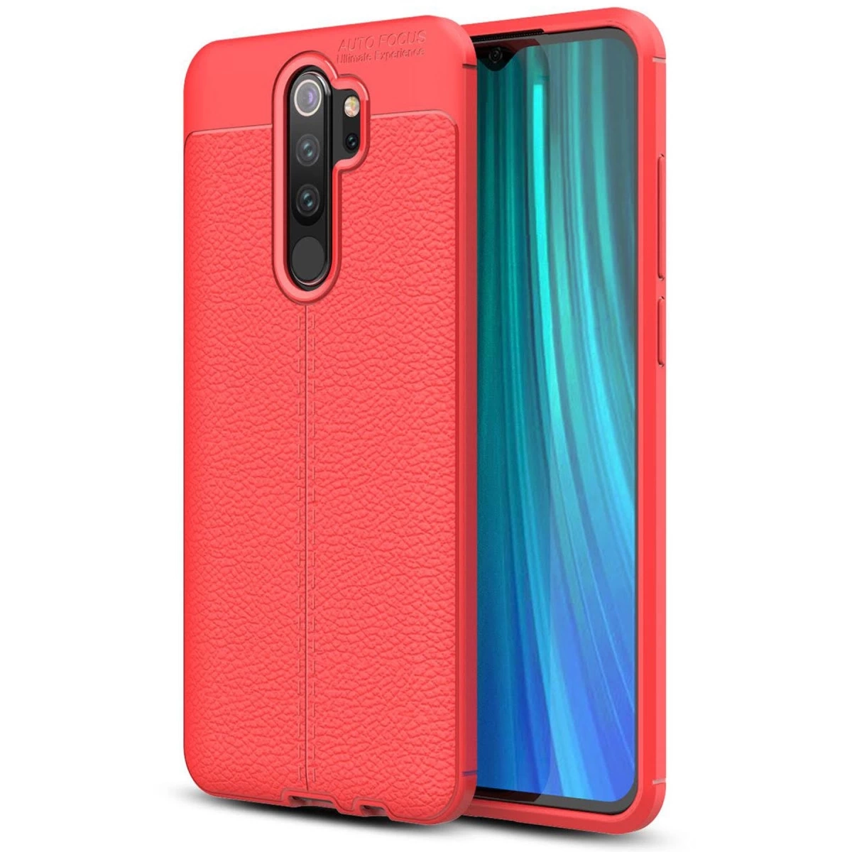 BUĞZ Xiaomi Redmi Note 8 Pro Kılıf Auto Focus Kapak - Kırmızı