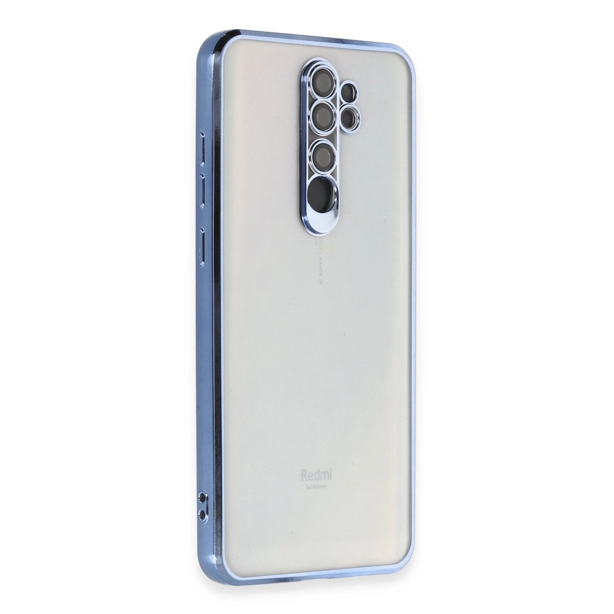 BUĞZ Xiaomi Redmi Note 8 Pro Kılıf Razer Lensli Silikon - Açık Mavi