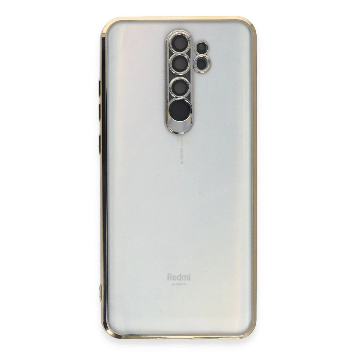 BUĞZ Xiaomi Redmi Note 8 Pro Kılıf Razer Lensli Silikon - Gold BUĞZ Xiaomi Redmi Note 8 Pro Kılıf Razer Lensli Silikon - Gold