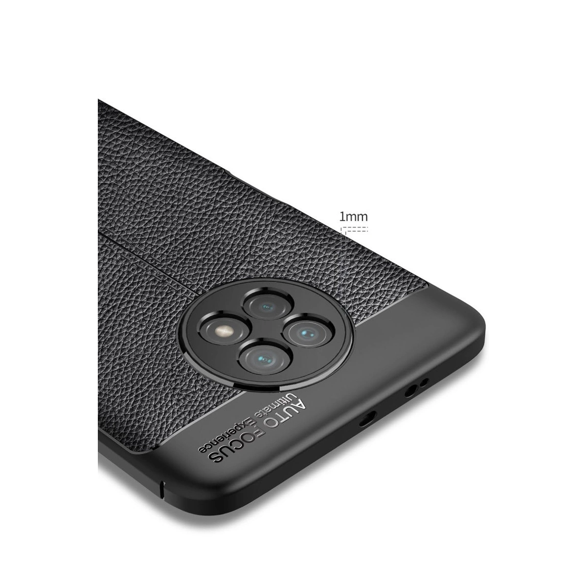 BUĞZ Xiaomi Redmi Note 9 5g Kılıf Auto Focus Kapak - Siyah
