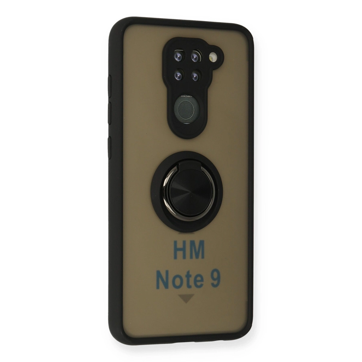 BUĞZ Xiaomi Redmi Note 9 Kılıf Montreal Yüzüklü Silikon Kapak - Siyah BUĞZ Xiaomi Redmi Note 9 Kılıf Montreal Yüzüklü Silikon Kapak - Siyah