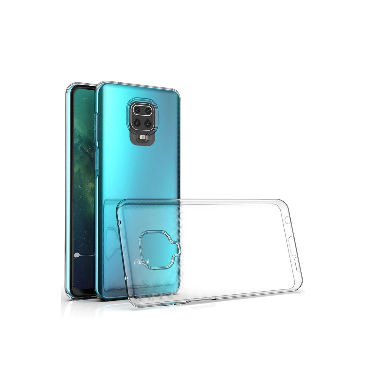 BUĞZ Xiaomi Redmi Note 9 Pro Kılıf Lüx Şeffaf Silikon - Şeffaf