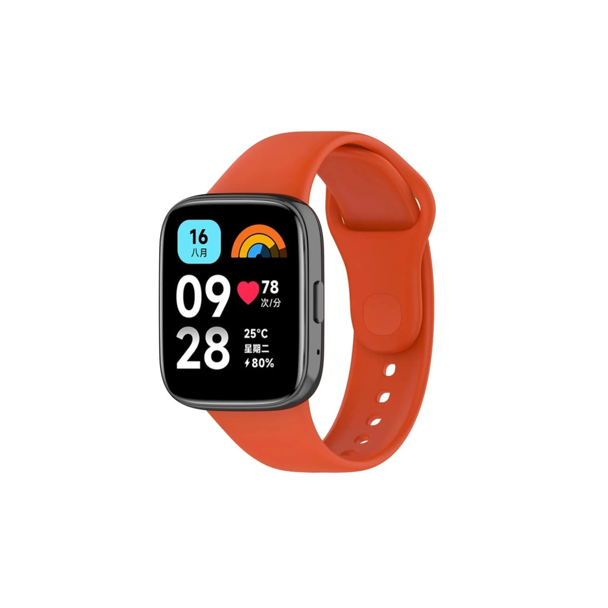 BUĞZ Xiaomi Redmi Watch 3 Active Klasik Kordon - Turuncu