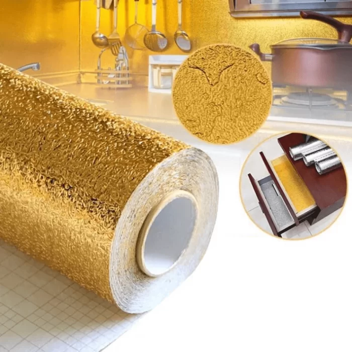 BUĞZ YAPIŞKANLI GOLD MUTFAK TEZGAH FOLYOSU BUĞZ YAPIŞKANLI GOLD MUTFAK TEZGAH FOLYOSU