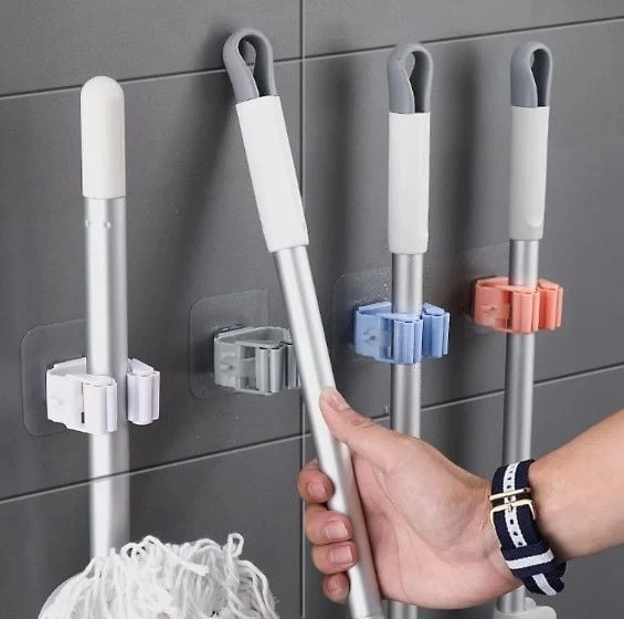 BUĞZ Yapışkanlı Pratik Mop Tutucu 4 Adet Beyaz