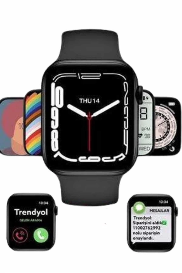 BUĞZ Yeni Model Akıllı Saat Dokunmatik Ekran Unisex Amoled Ekran 44 mm
