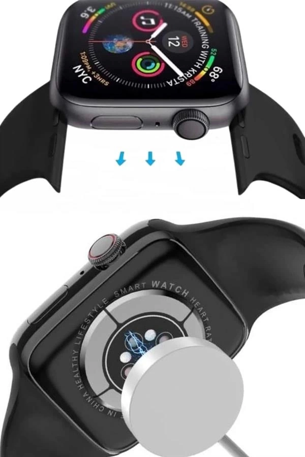 BUĞZ Yeni Model Akıllı Saat Dokunmatik Ekran Unisex Amoled Ekran 44 mm