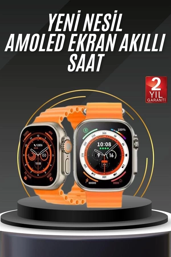 BUĞZ yeni nesil Akıllı Saat Android ve İOS Uyumlu 49 MM NFC Özelliği GPS Takibi