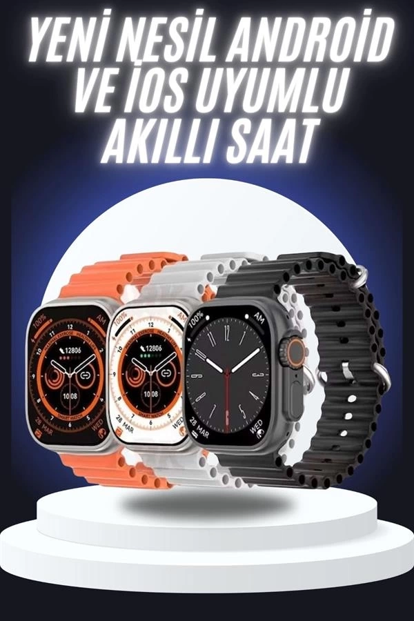 BUĞZ Yeni Nesil Akıllı Saat Çok Yönlü Titreşimli 49 MM Android ve İOS Uyumlu BUĞZ Yeni Nesil Akıllı Saat Çok Yönlü Titreşimli 49 MM Android ve İOS Uyumlu