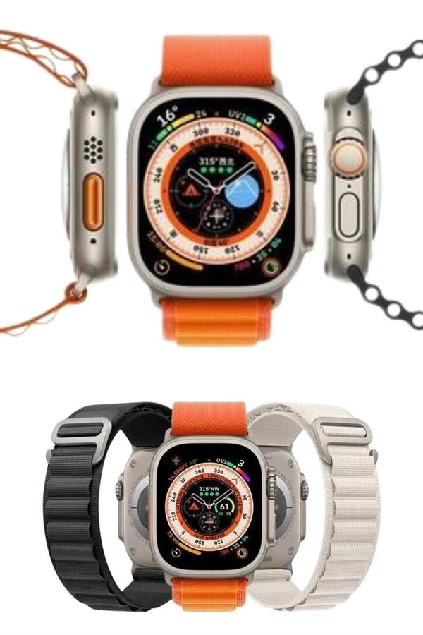 BUĞZ Yeni Nesil Akıllı Saat Çok Yönlü Titreşimli 49 MM Android ve İOS Uyumlu