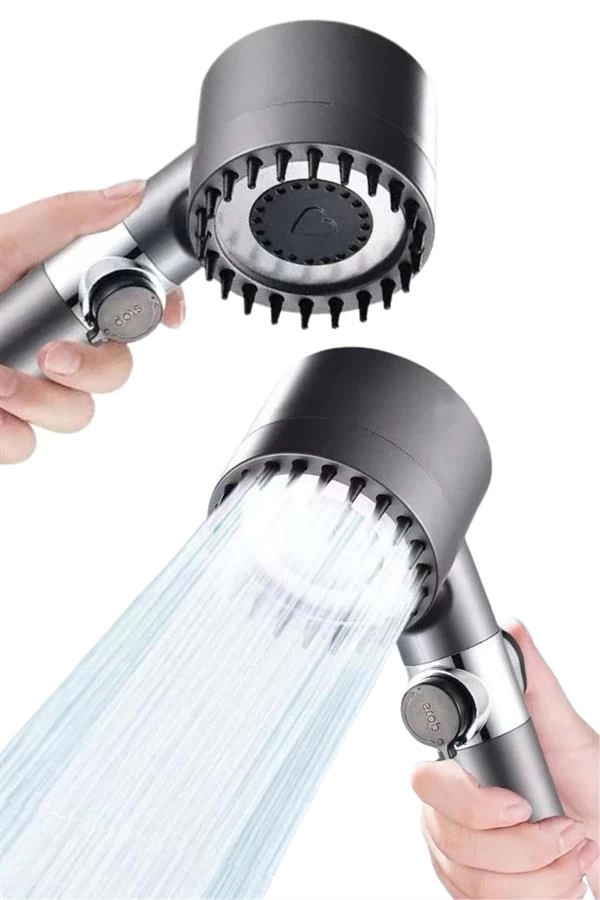 BUĞZ Yeni Nesil Duş Başlığı Paslanmaz Çelik Masaj Etkili Ergonomik Tasarım Su Basınçlı