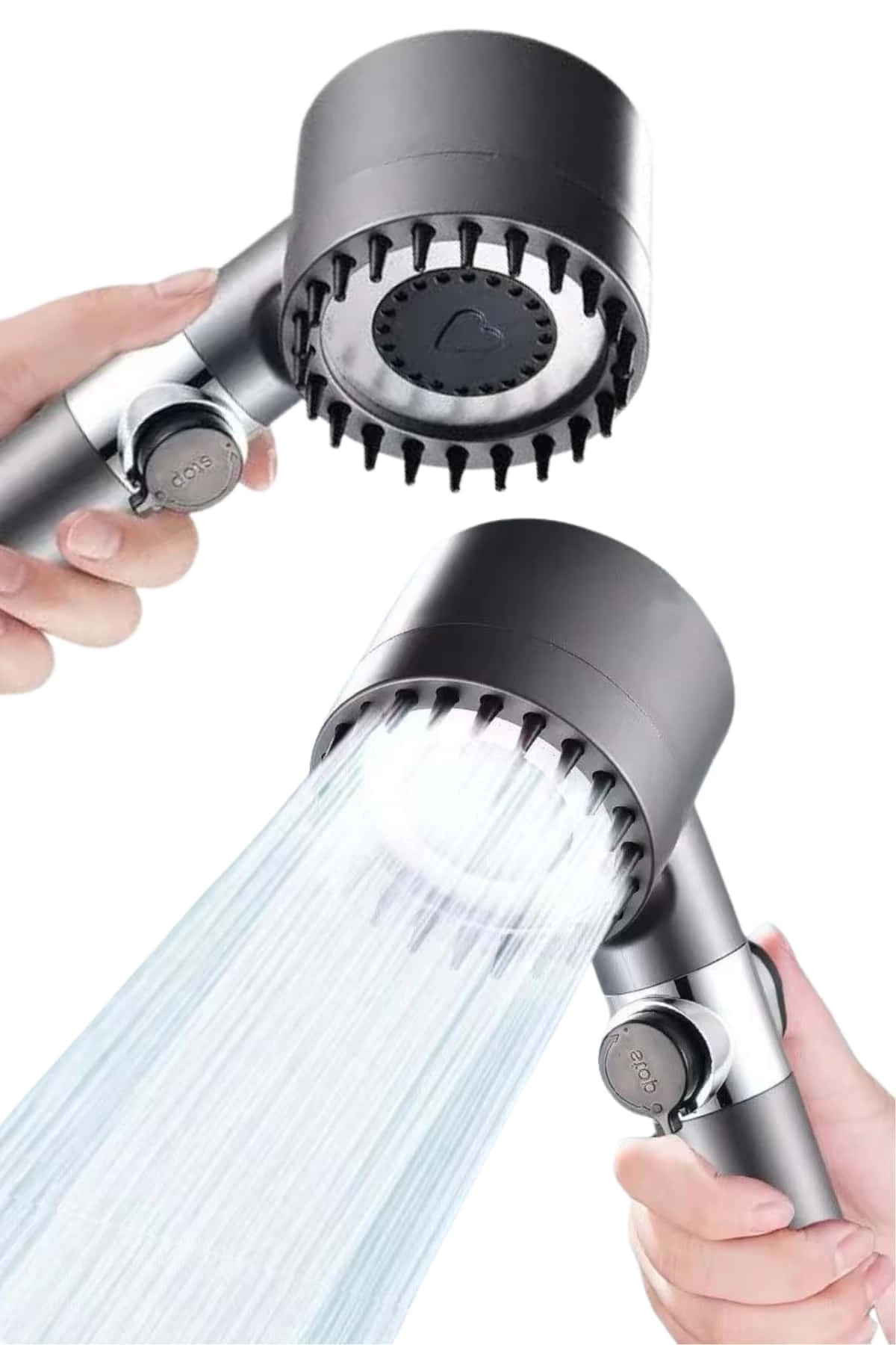 BUĞZ Yeni Nesil Duş Başlığı Paslanmaz Çelik Masaj Etkili Ergonomik Tasarım Su Basınçlı